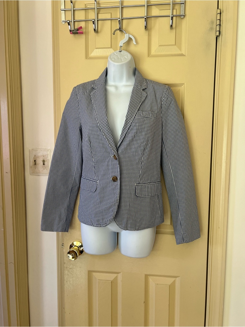 J. Crew Black and White Houndstooth Suit Blazer